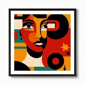 Abstract Portrait Of A Woman Art Print