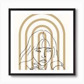 Girl In A Gold Frame Poster