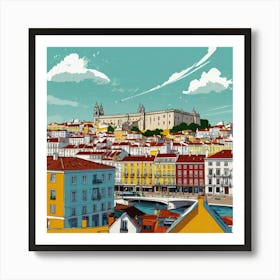 Lisbon Cityscape 3 Art Print