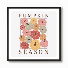 Boho-Fall-Autumn.Pumpkin Season Art Print