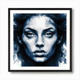 Woman'S Face 1 Art Print