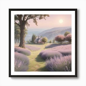 Lavender Field 4 Art Print