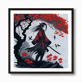 Samurai Girl 1 Art Print