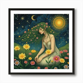 Venus In The Meadow Art Print