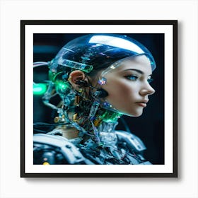 Robot Girl Art Print