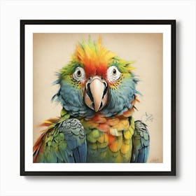 Colorful Parrot 44 Art Print