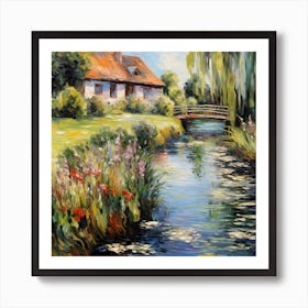 Soothing Strokes: Van Gogh's Riverside Retreat Art Print