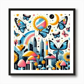 Butterfly City Art Print