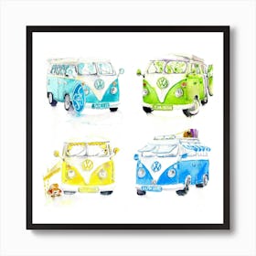 Vw Camper Vans Art Print