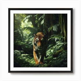 Tiger In The Jungle Art Print