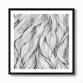 Wavy Hair 2 Art Print