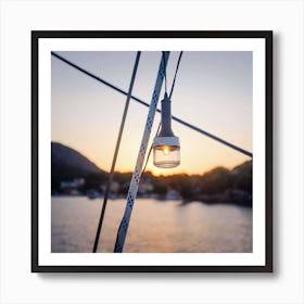 Lamp Ship Light Rope Wallpaper 1024x1024 Art Print