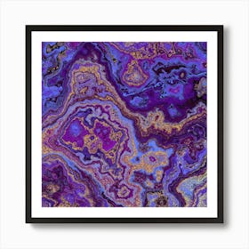 Purple And Gold Abstract Painting 5 Poster