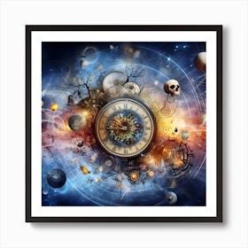 Clock Of The Universe Art Print