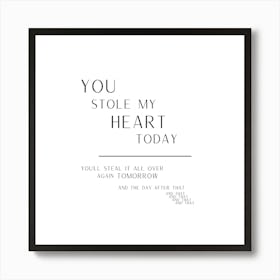 Stolen Heart Art Print