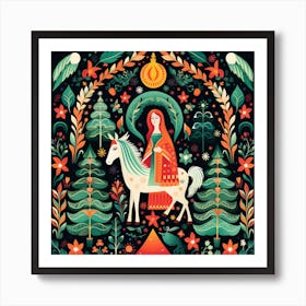 Jesus In The Forest 2 Art Print