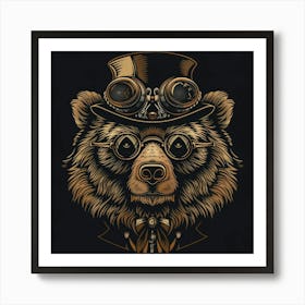 Steampunk Bear 18 Art Print