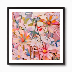 Delicate Daisy Impressions Art Print