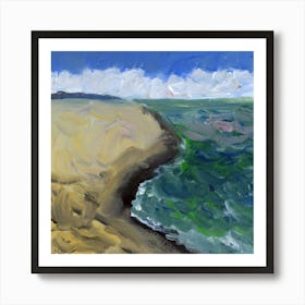 Seashore - painting sea sky square Anton Maliar impressionism Art Print