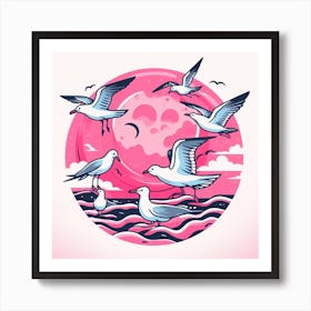 Seagulls 1 Art Print