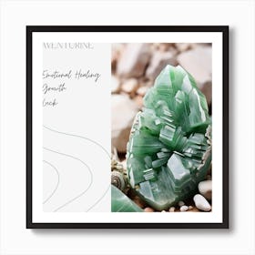 Emerald Green Crystal Art Print