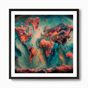 World Map 28 Art Print