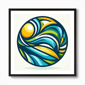 Abstract Ocean Wave Art Print