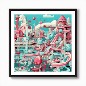 Futuristic City 5 Art Print