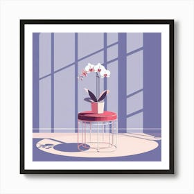 Orchid In A Pot 1 Art Print