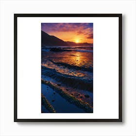 Sunset On The Beach 6 Art Print