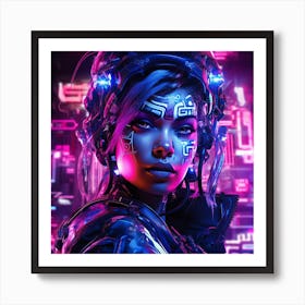 Futuristic Girl 6 Art Print