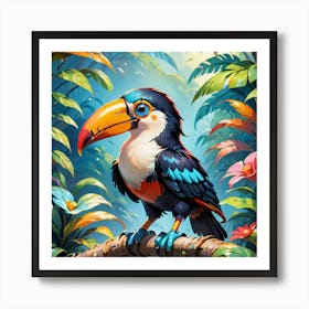 Toucan In The Jungle 1 Art Print