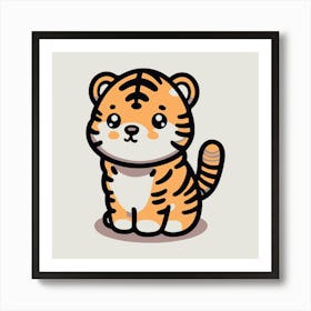 Cute Animal Tiger 1 Art Print
