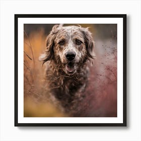 Dog In The Grass 1 Art Print