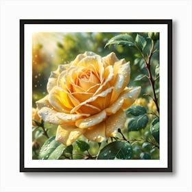 Yellow Rose Art Print