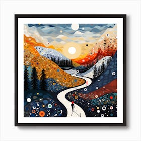 Road To The Mountains Art Print