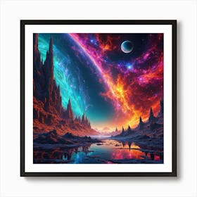 Space Landscape Art Print