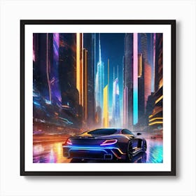 Futuristic City 80 Art Print