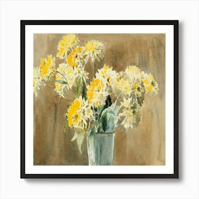 Yellow Chrysanthemums 1 Art Print