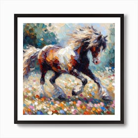 Running Horse Impressionism Art Print