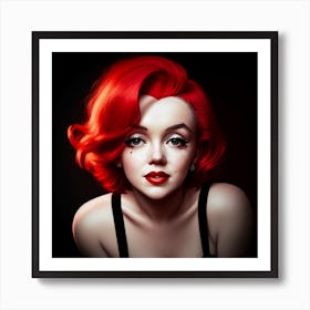 Passion Red Marilyn Monroe Art Print