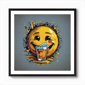 Yellow Smiley Art Print