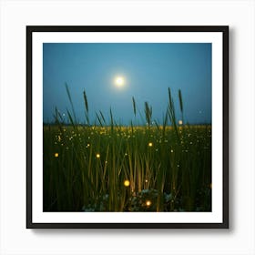 Fireflies In A Field 1 Art Print