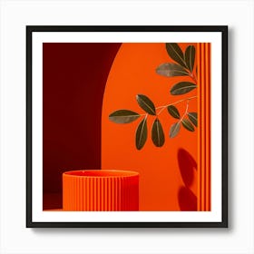 Orange Planter Art Print