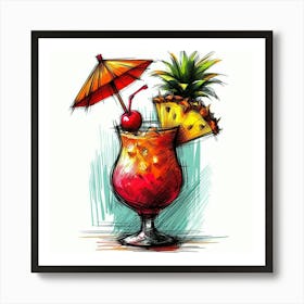 Tropical cocktail 18 Art Print