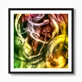 Abstract Roses Art Print