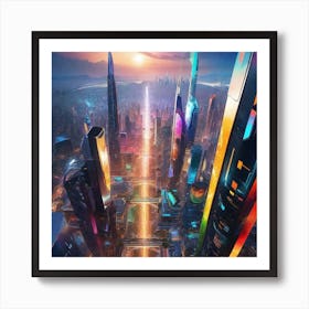 Futuristic Cityscape 73 Art Print