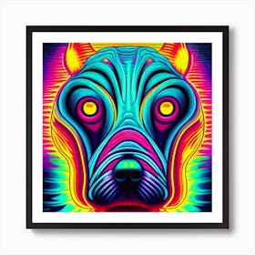 Psychedelic Dog 8 Art Print
