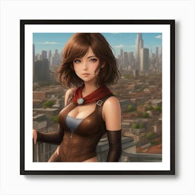 Guardian of the urban skyline Art Print