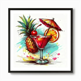 Tropical cocktail 16 Art Print